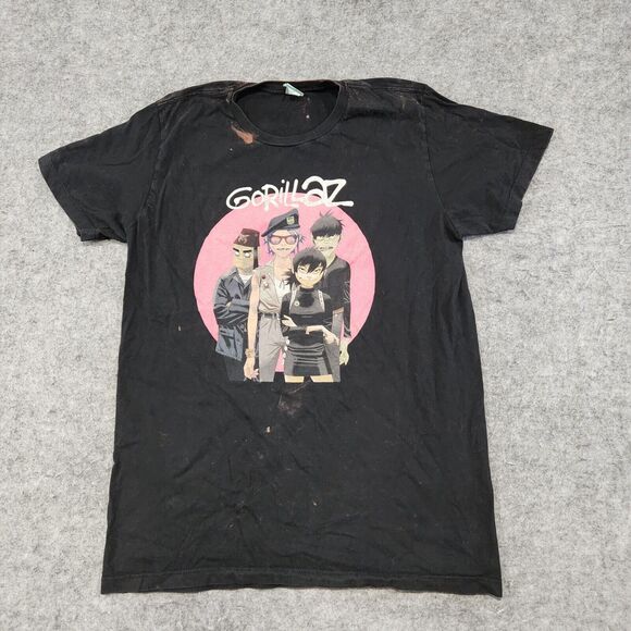 VTG Y2K 2000s Gorillaz Mens‎ L Large Music Band Concert Tour Graphic T Shirt - Picture 3 of 12
